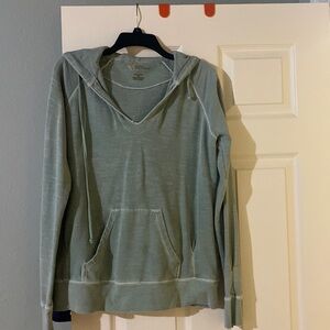 Sage Green hooded sweatshirt. Size large.